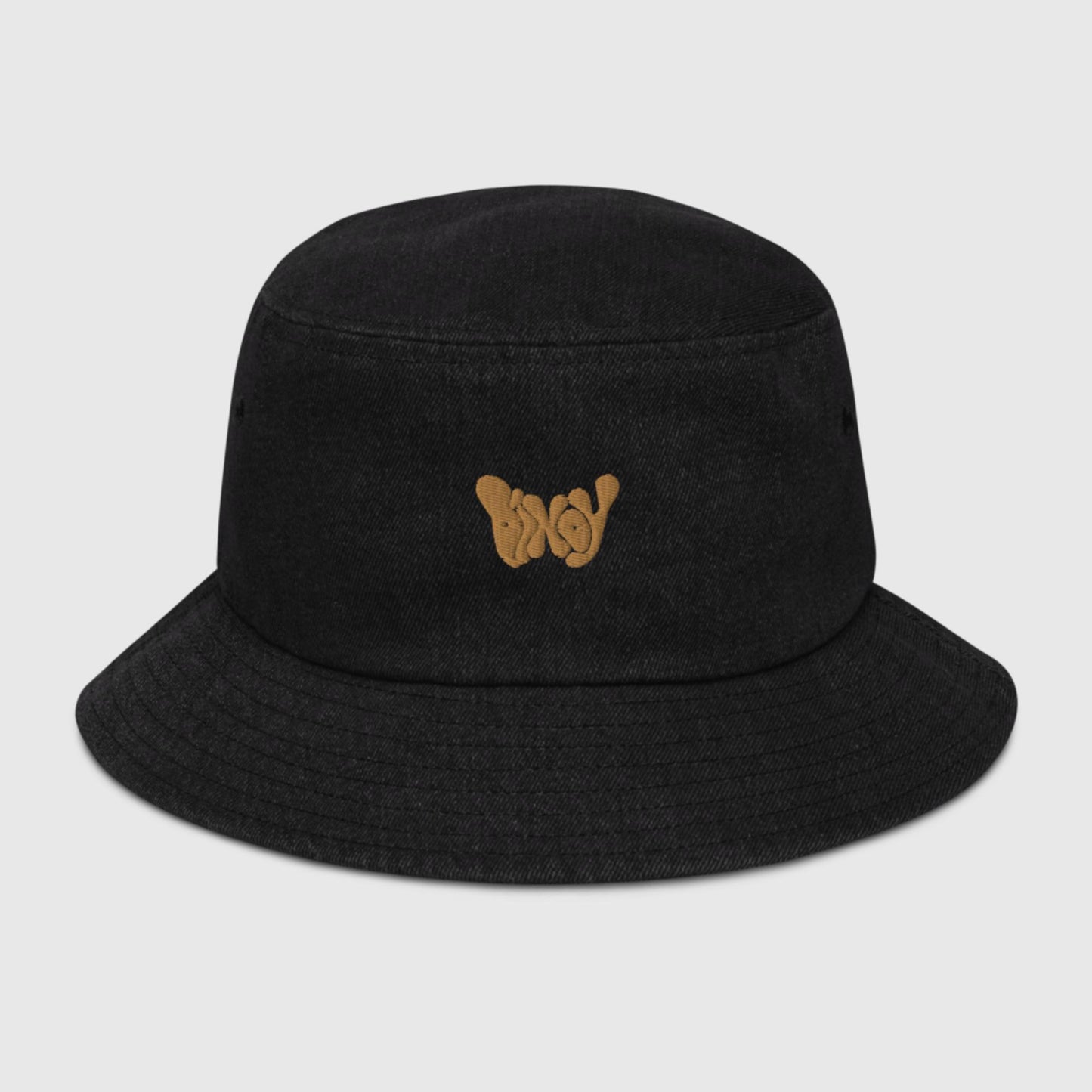 BINOY Denim Bucket Hat in Black